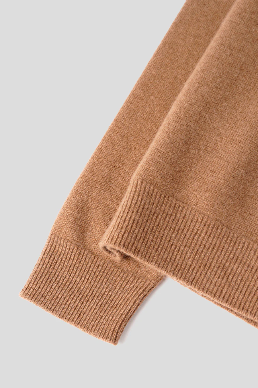 PULL COL ROND EN LAINE BEIGE - Image 2