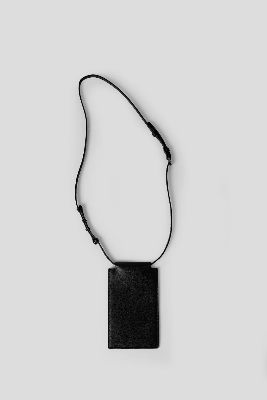 PORTE TÉLÉPHONE EN CUIR NOIR - Image 3