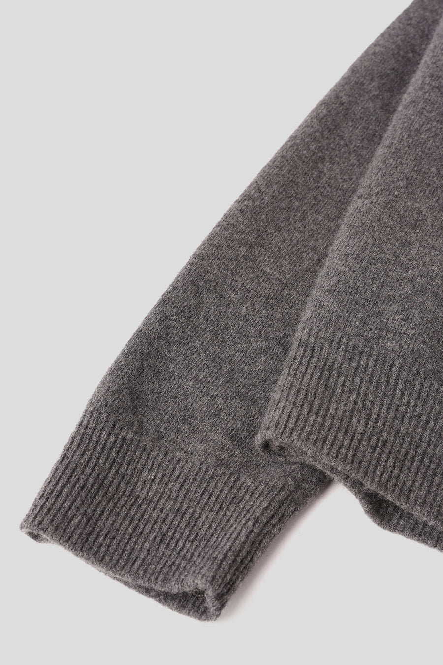 PULL COL ROND EN LAINE GRIS - Image 2