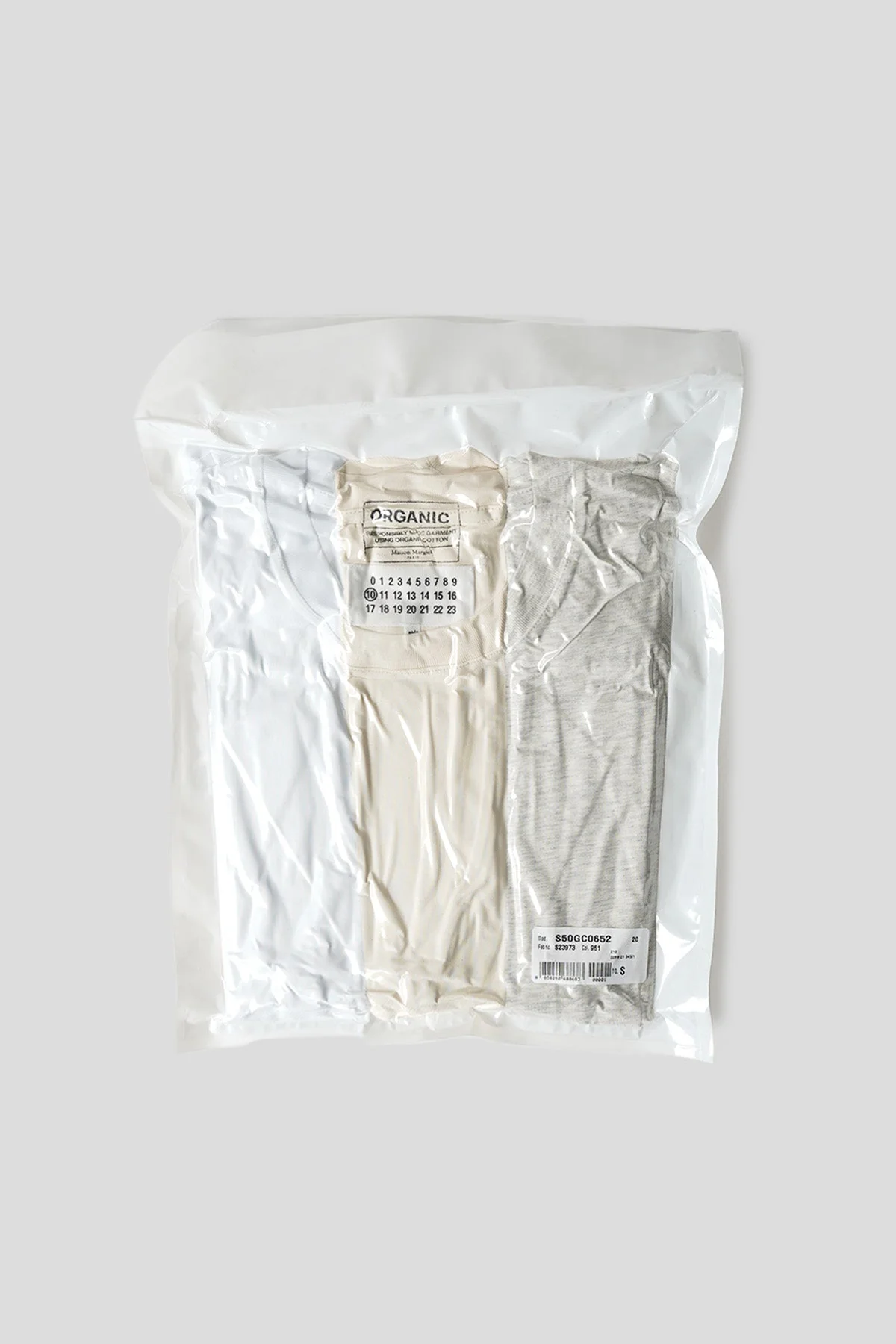 PAQUET DE 3 T-SHIRTS EN COTON BLANC/ CRÈME/ ÉCRU