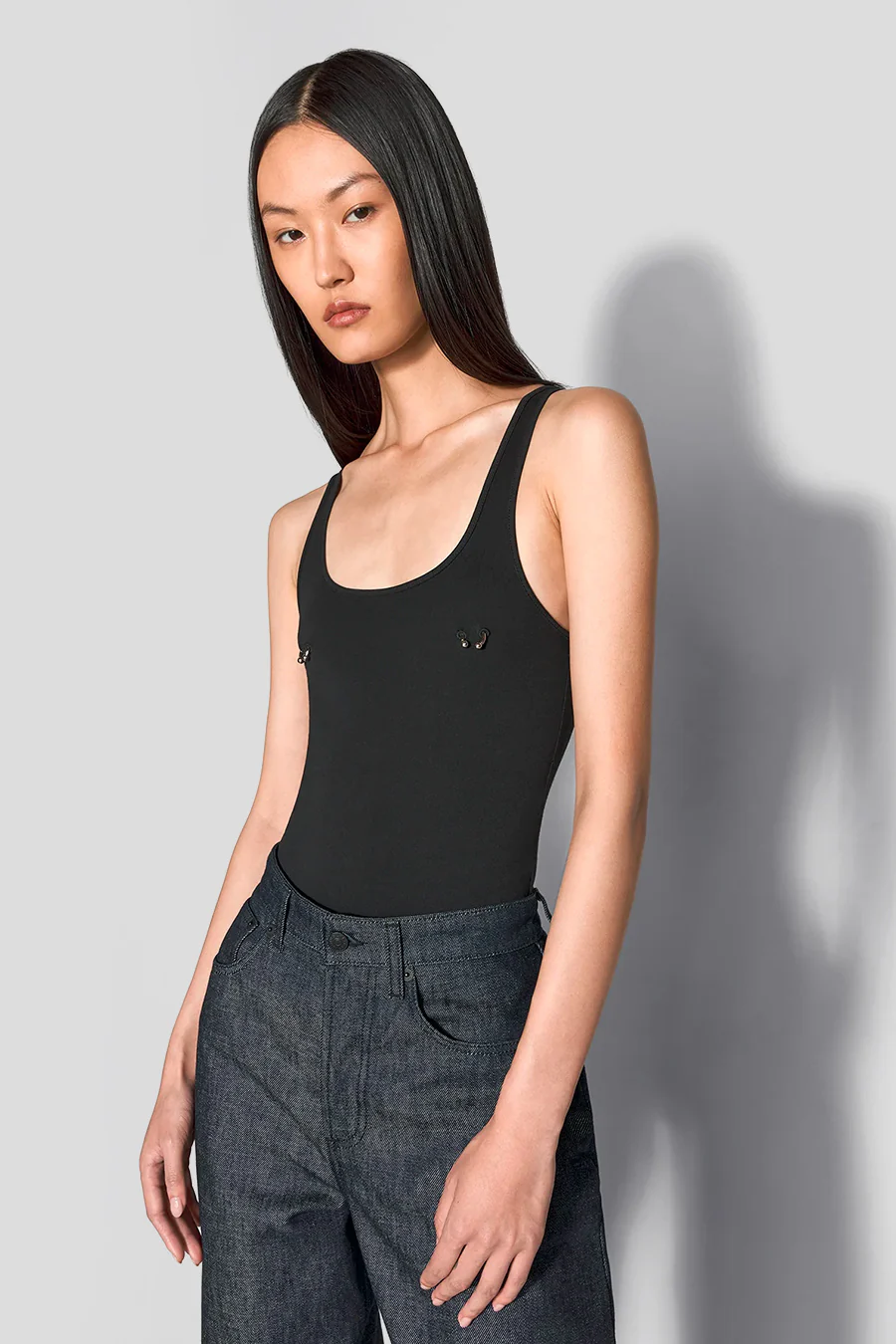 BODYSUIT TANK PIERCED NOIR - Image 3