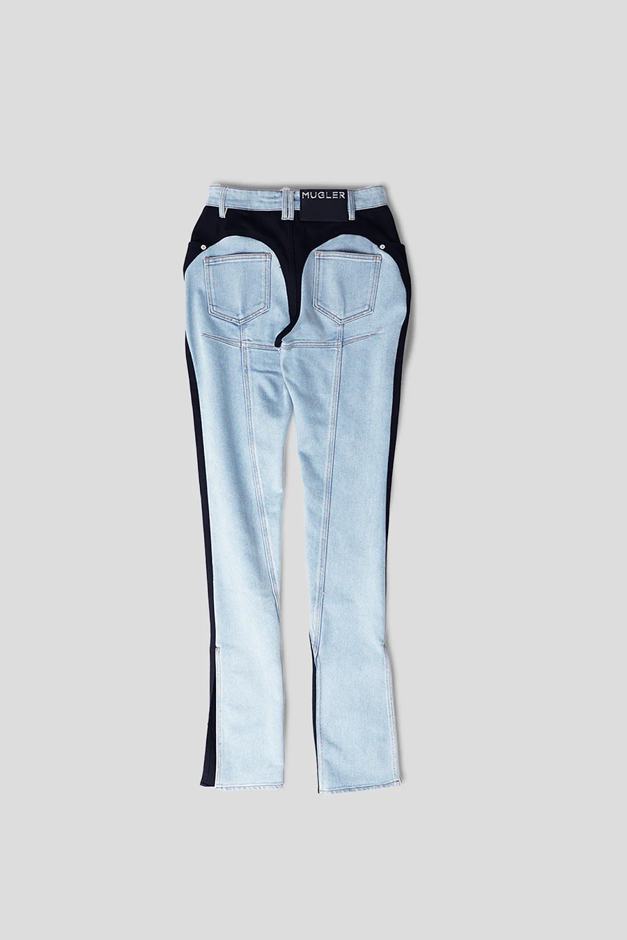JEANS BI-COLOR SKINNY BLEU ET NOIR - Image 4