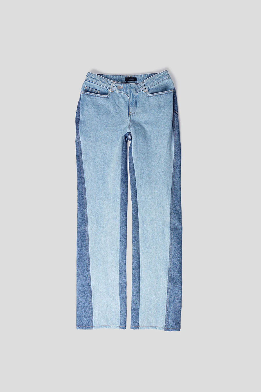 JEANS BI-TONE STRAIGHT BLEU ET BLEU CLAIR - Image 2