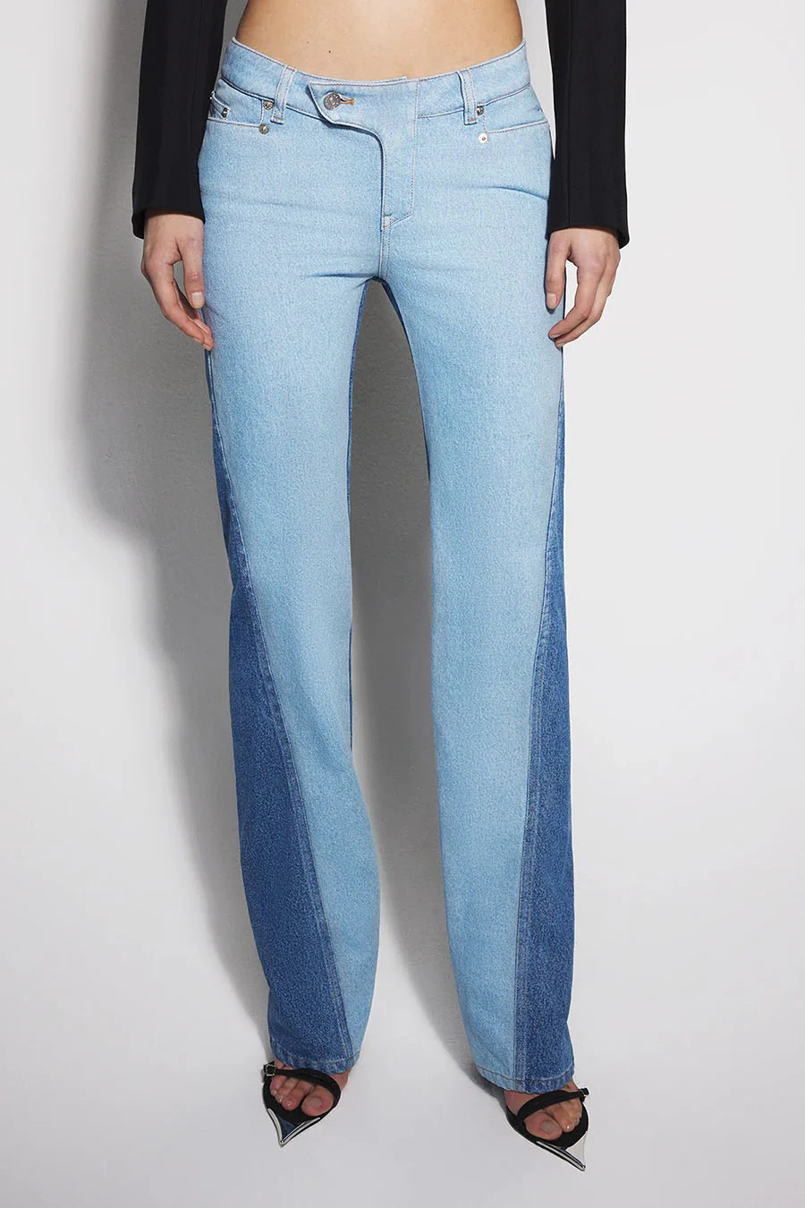 JEANS BI-TONE STRAIGHT BLEU ET BLEU CLAIR - Image 3