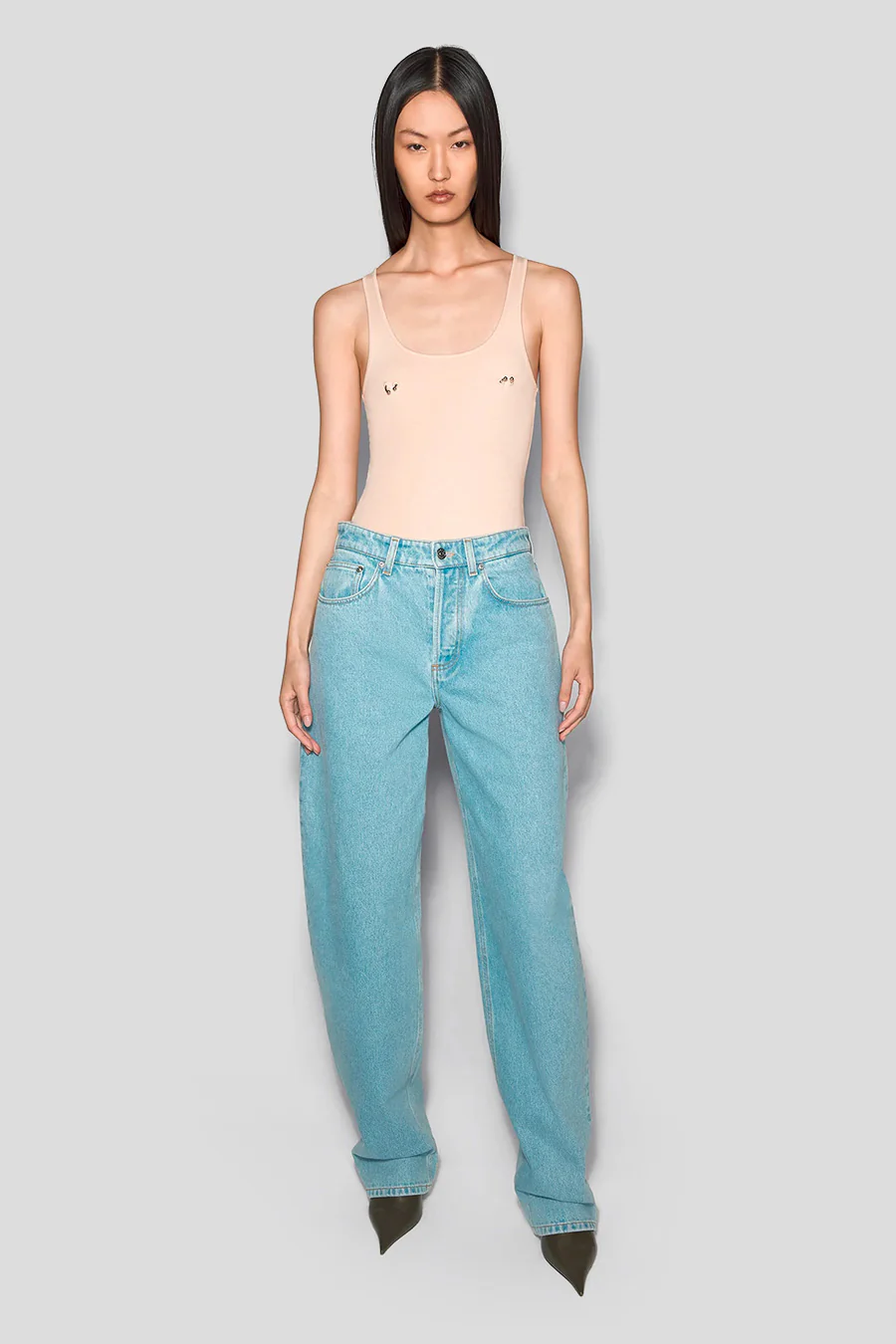JEAN LACE-UP WIDE LEG BLEU - Image 2