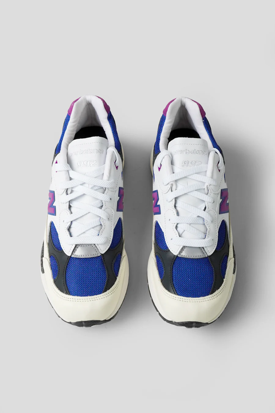 SNEAKERS MADE IN USA 992 WHITE, TEAM ROYAL ET PURPLE FUSCHIA - Image 5