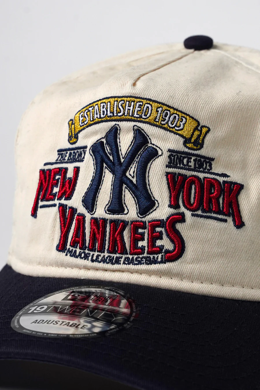 CASQUETTE 19TWENTY NEW YORK YANKEES MLB WASHED GRAPHIC ÉCRUE ET BLEU MARINE - Image 2