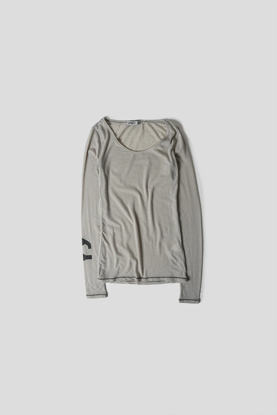 T-SHIRT MANCHE LONGUE À COL ROND YY BEIGE