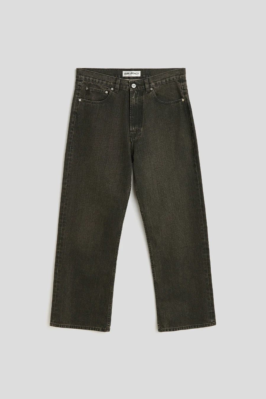 JEANS THIRD CUT BLACK COATED WASH