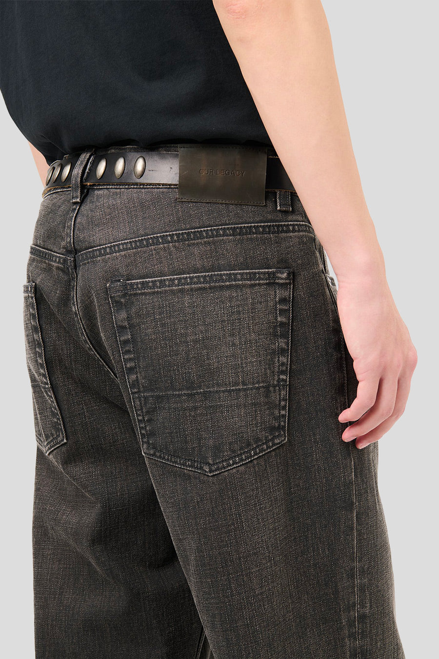 JEANS THIRD CUT BLACK COATED WASH - Image 4