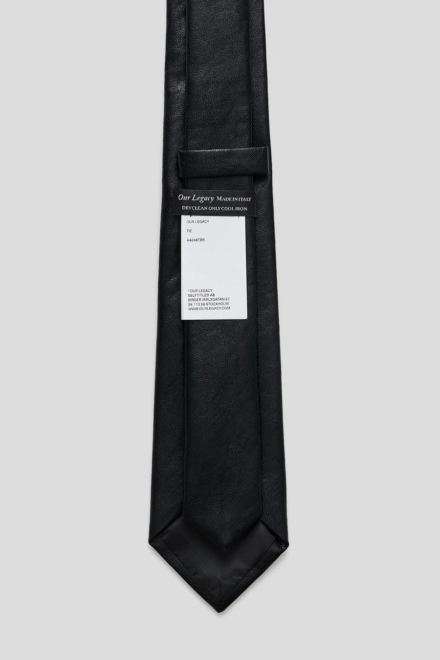 CRAVATE REAL FAKE LEATHER NOIRE - Image 2