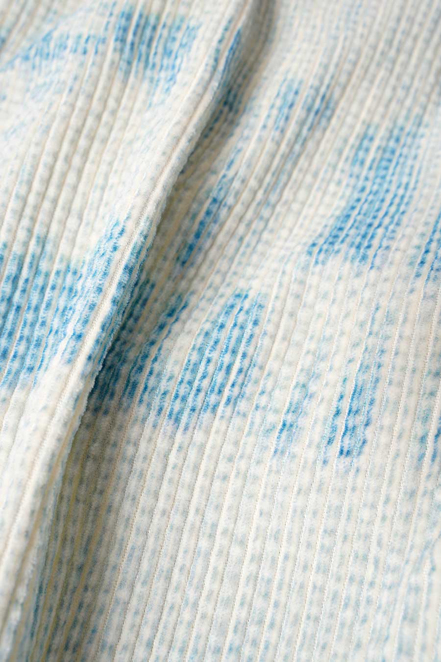 PANTALON VAST CUT BRUSH STROKE PRINT BLEU - Image 4