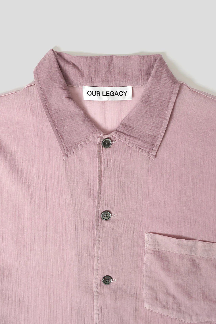 CHEMISE MANCHES COURTES COATED VOILE DUSTY LILAC - Image 2