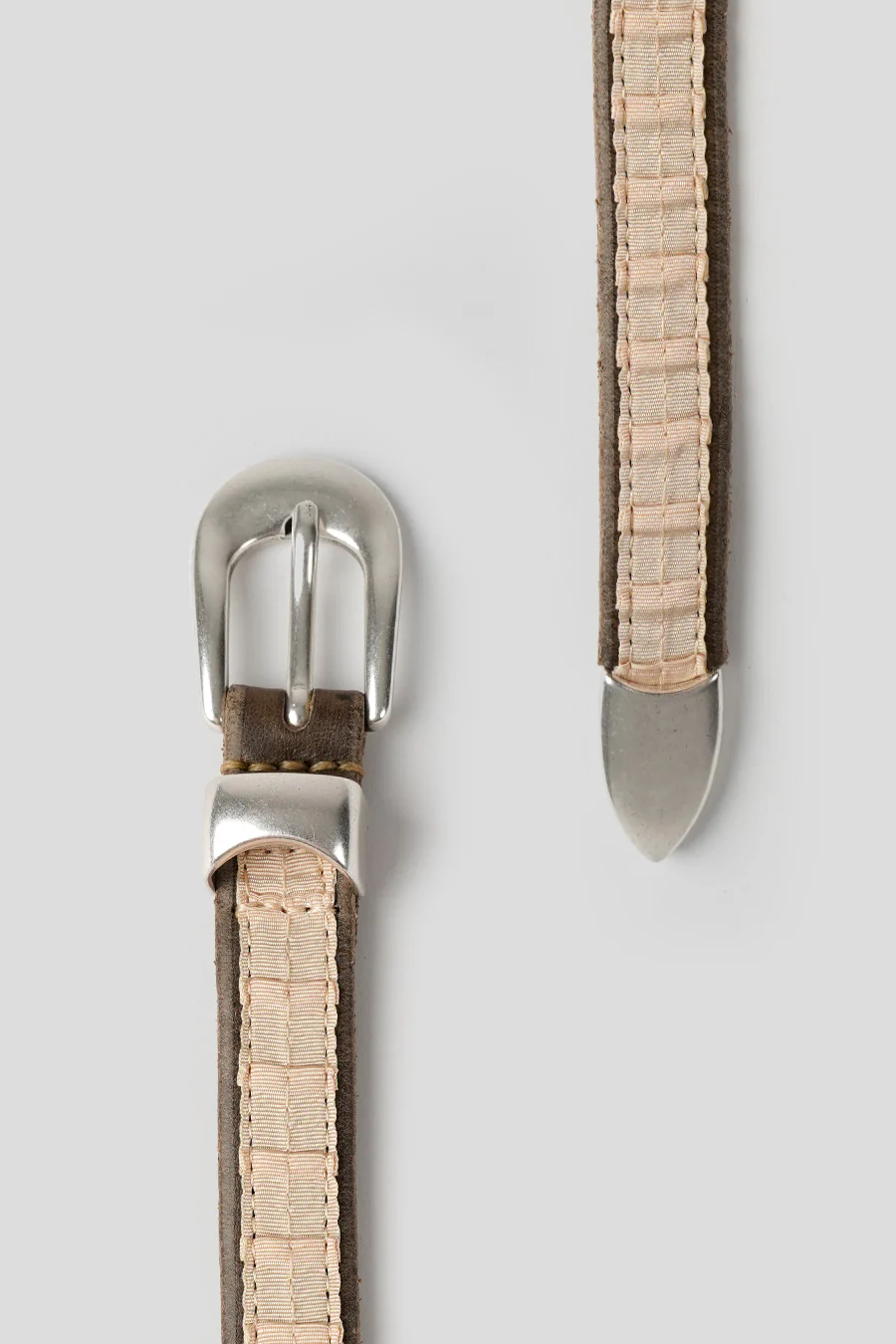 CEINTURE 2CM BEIGE PLISSÉ - Image 2