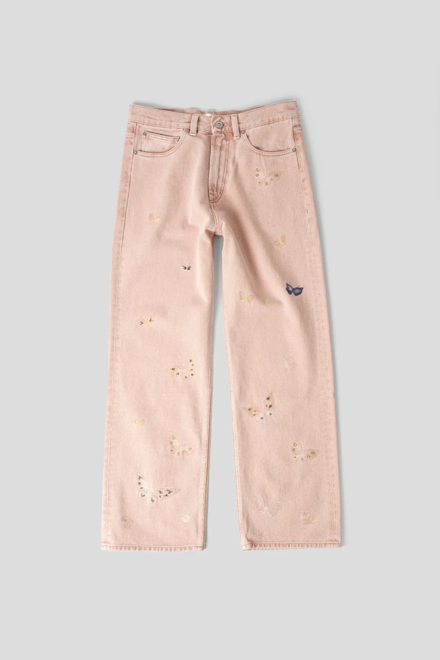 JEANS THIRD CUT ROSE BUTTERFLY