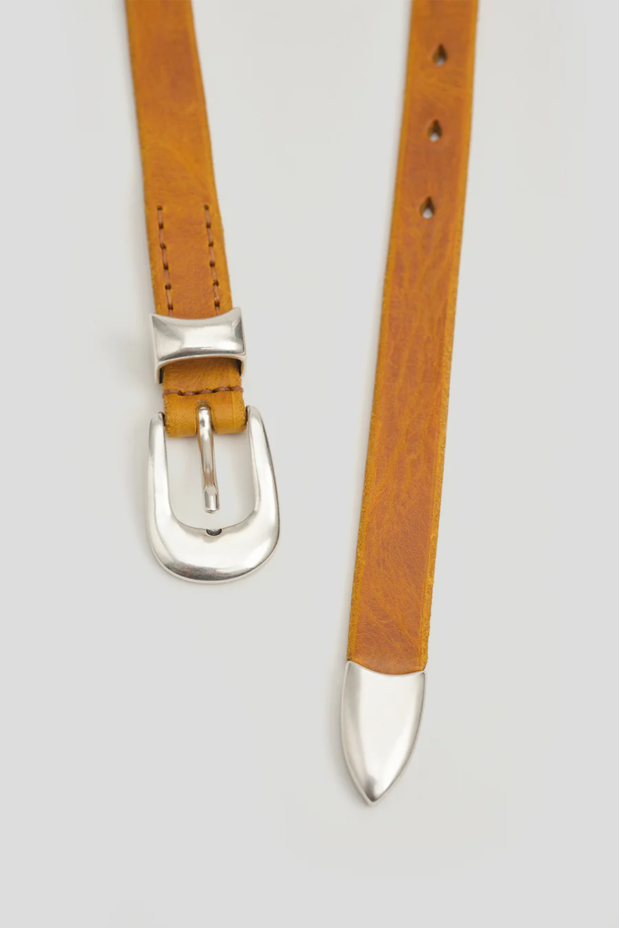 CEINTURE 2CM SAFFRON LEATHER - Image 2