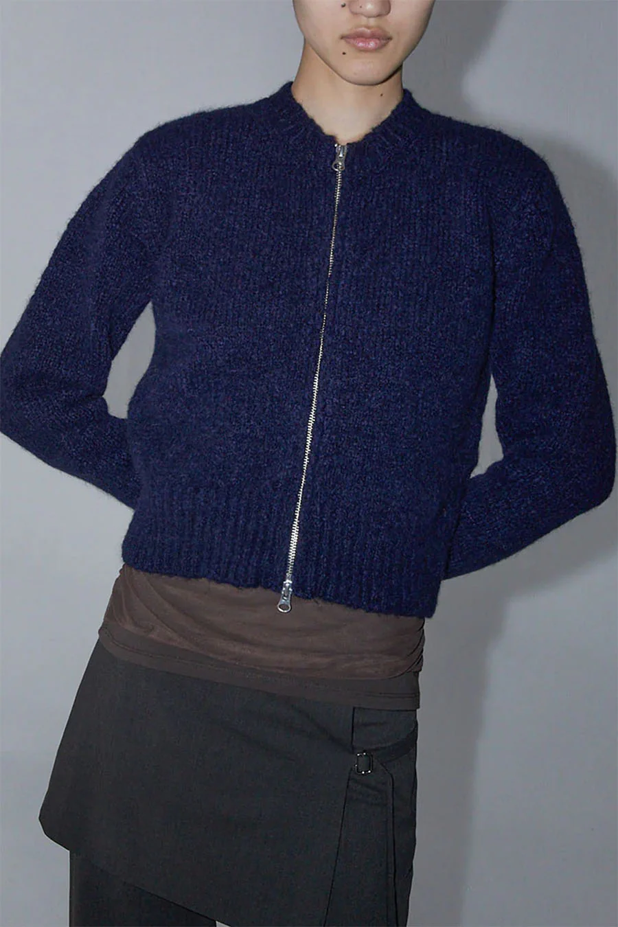 CARDIGAN ZIPPÉ PLAISIR BLEU MARINE - Image 4