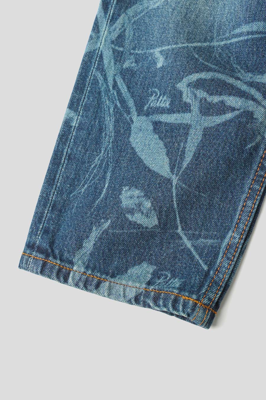 JEANS À IMPRIMÉ FEUILLES BLEU - Image 3