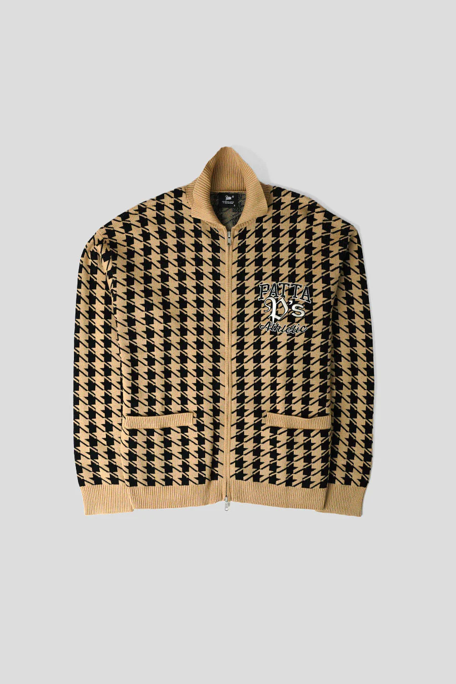CARDIGAN HOUNDSTOOTH IRISH CREAM