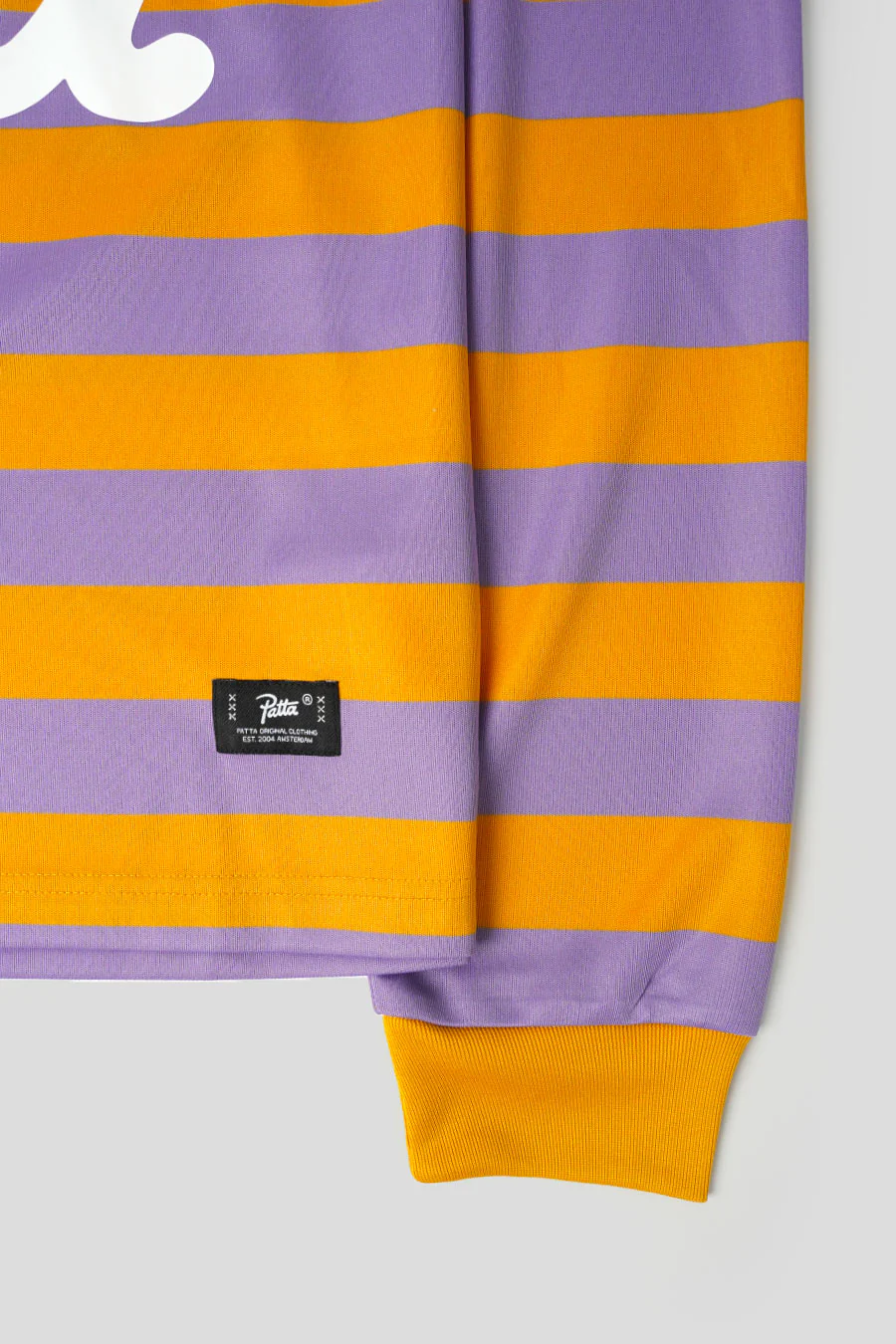 MAILLOT RAYÉ VIOLET ET MOUTARDE - Image 3