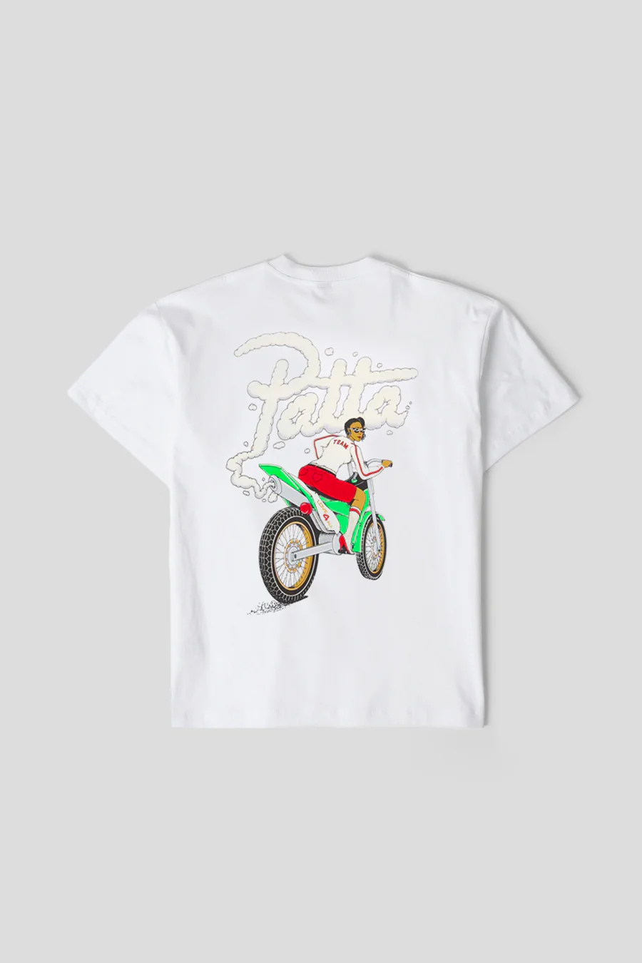 T-SHIRT BIKER BLANC - Image 3