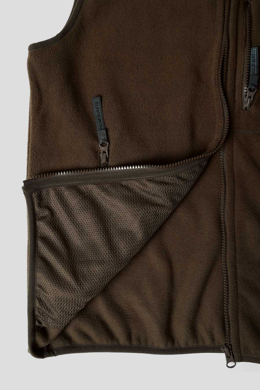 VESTE SANS MANCHES BASIC FLEECE MARRON - Image 3