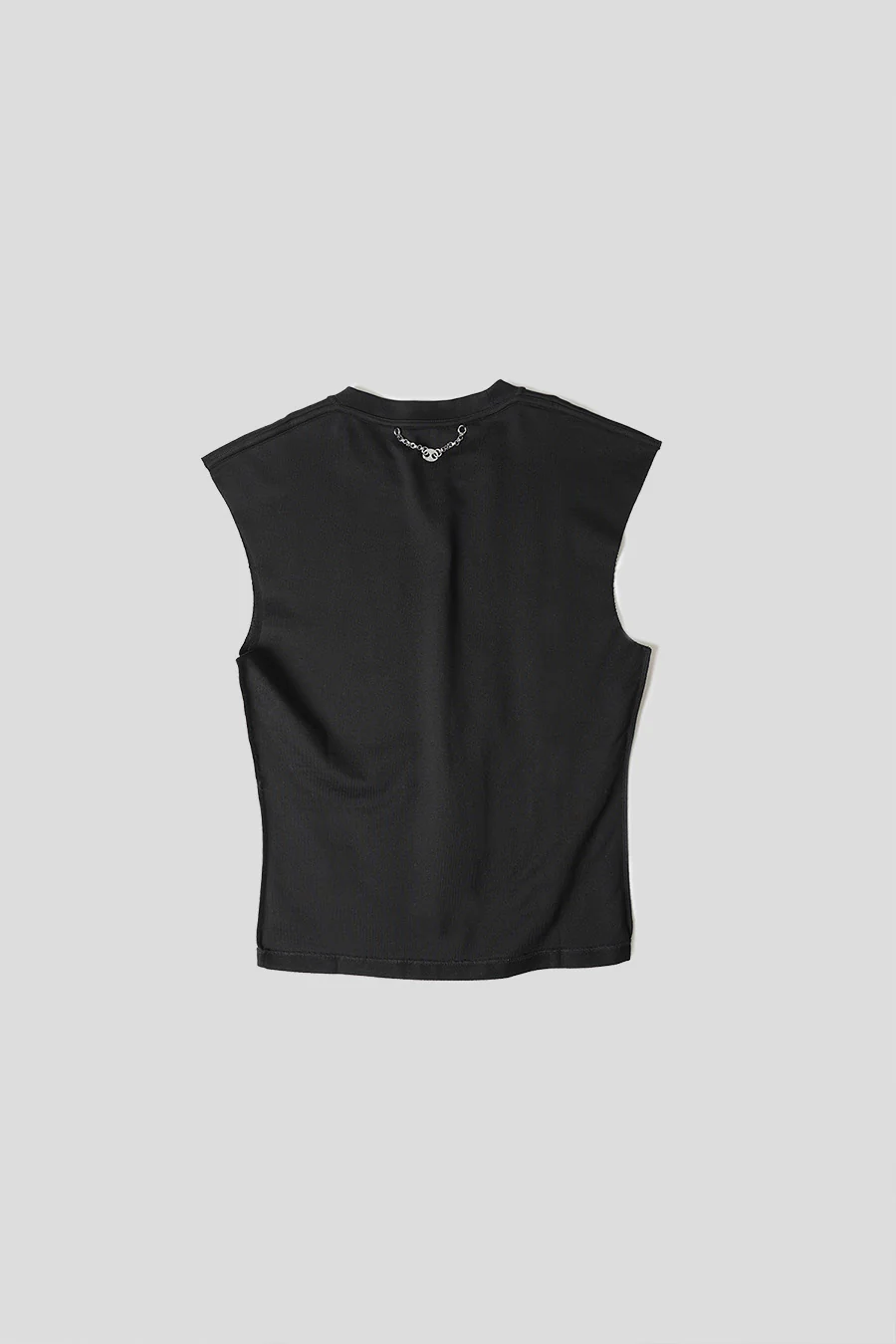 T-SHIRT SANS MANCHES NOIR - Image 3
