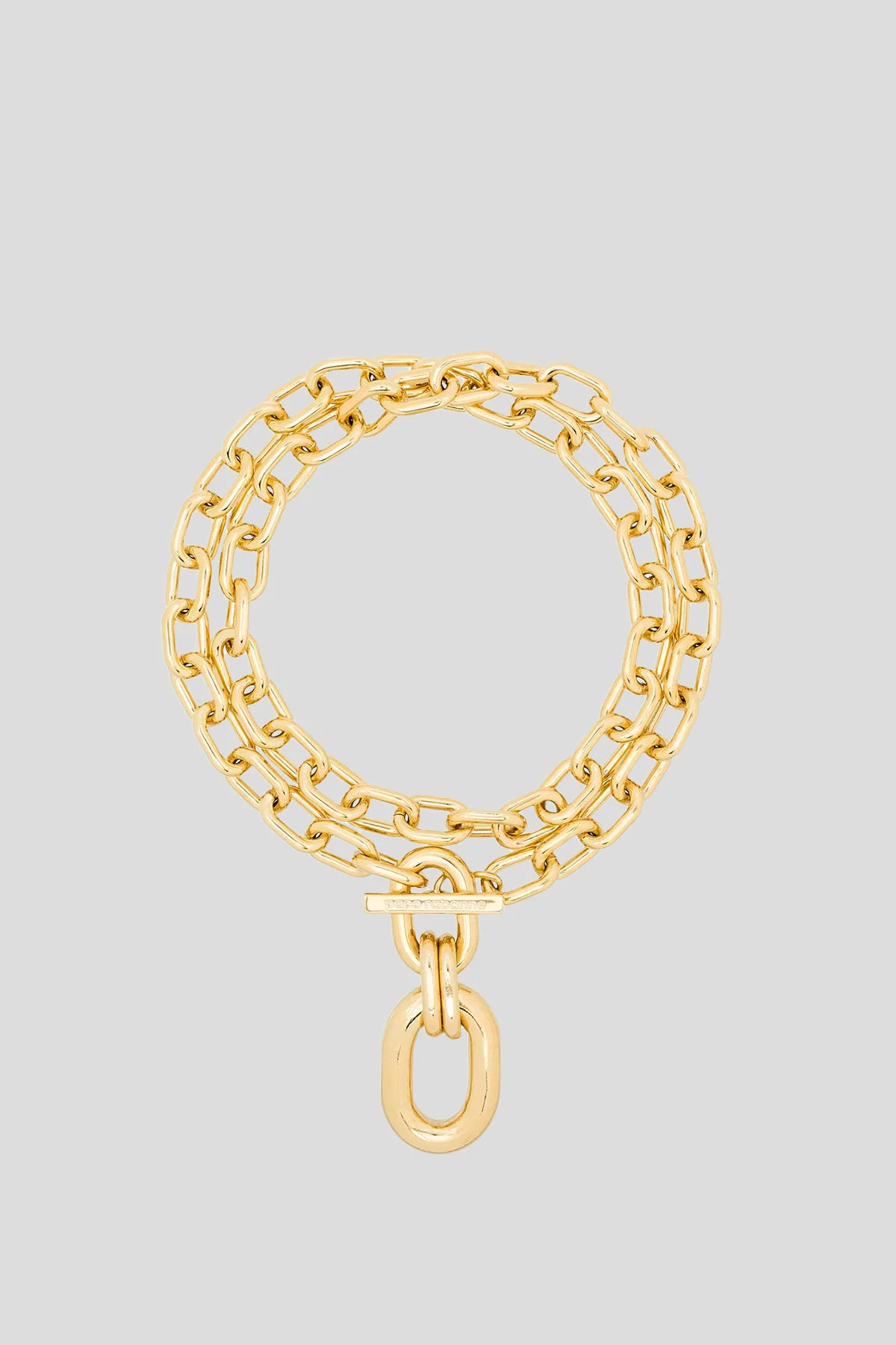 COLLIER XL LINK DOUBLE CHAINE AVEC PENDENTIF OR