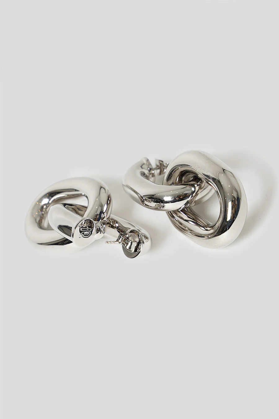 BOUCLES D’OREILLES LINK XL DOUBLE ARGENT - Image 2