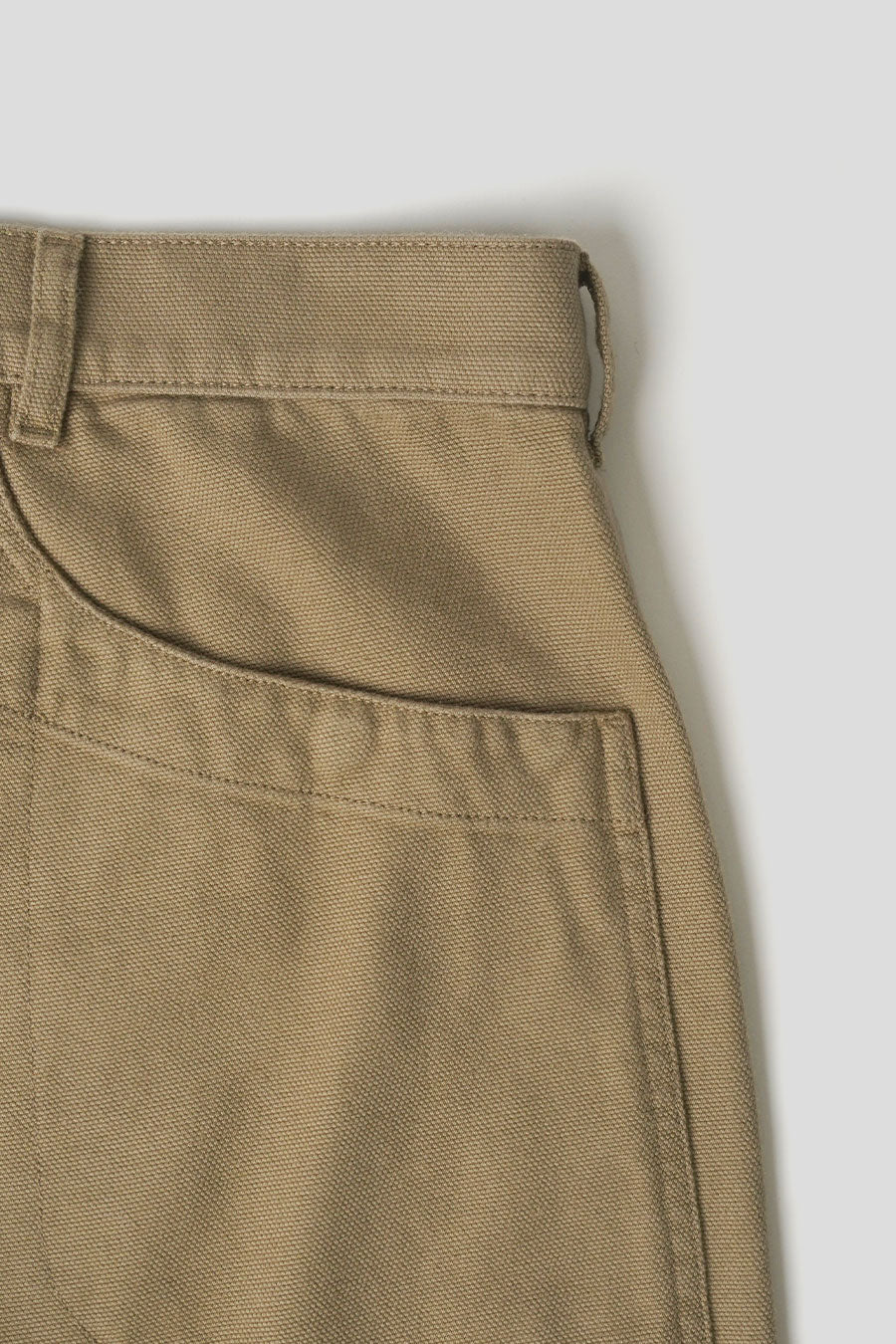 PANTALON EN TOILE BEIGE - Image 4