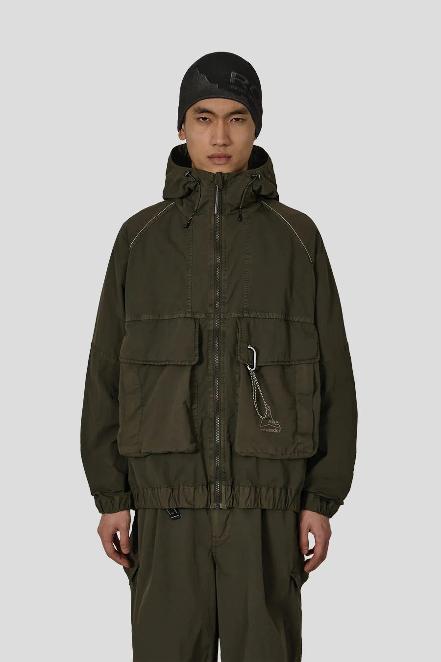 VESTE À CAPUCHE ROA X AND WANDER KAKI - Image 3