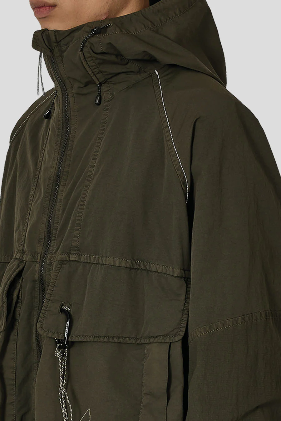 VESTE À CAPUCHE ROA X AND WANDER KAKI - Image 6