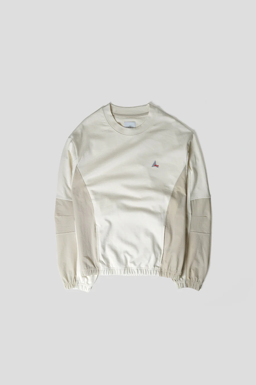 CREWNECK PANELED ÉCRU