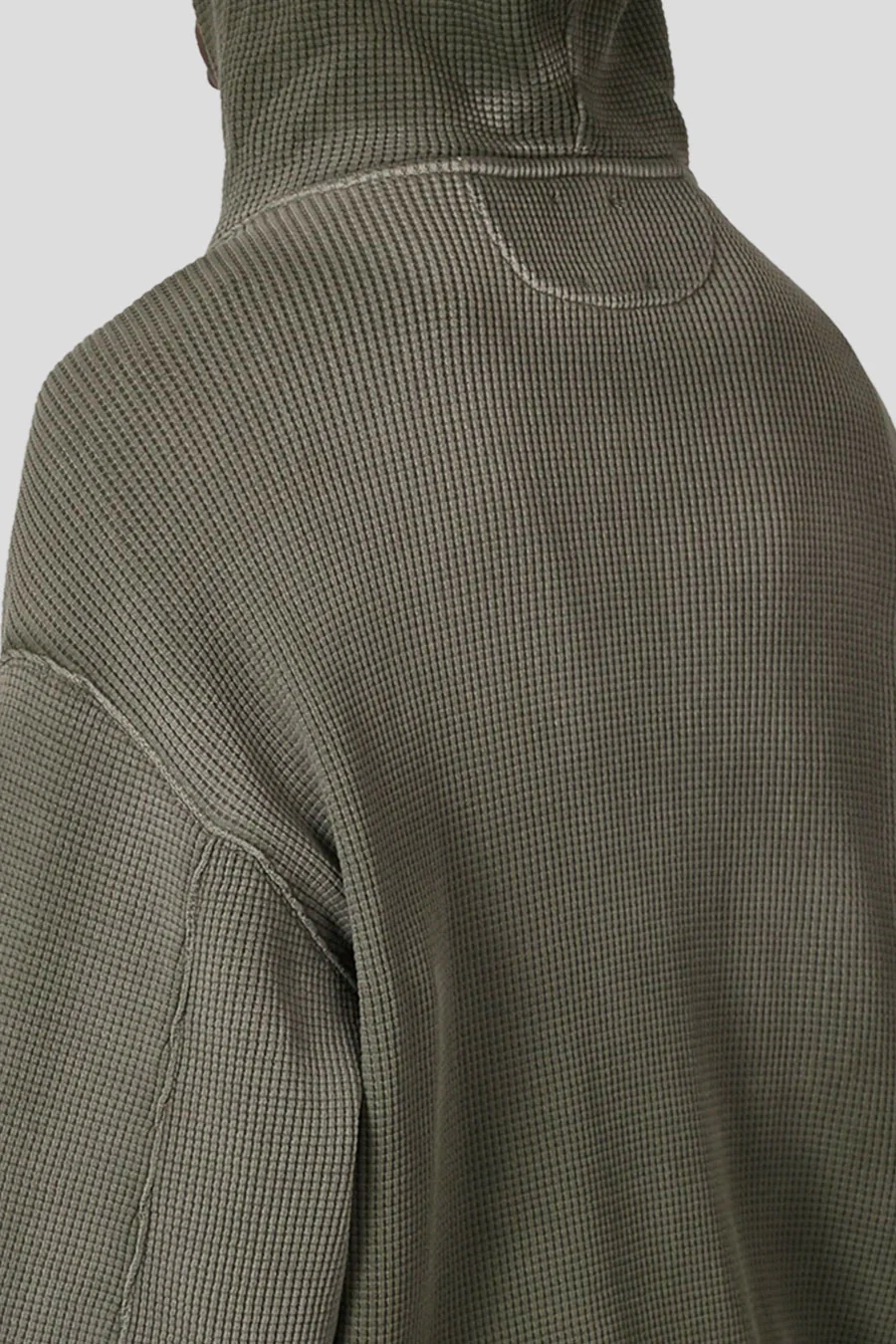SWEAT À CAPUCHE ZIPPÉ GAUFRÉ BEE SUN OLIVE - Image 10