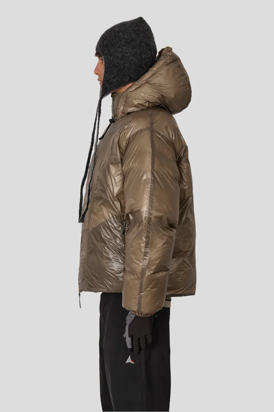 DOUDOUNE EN SYNTHÉTIQUE TAUPE - Image 3