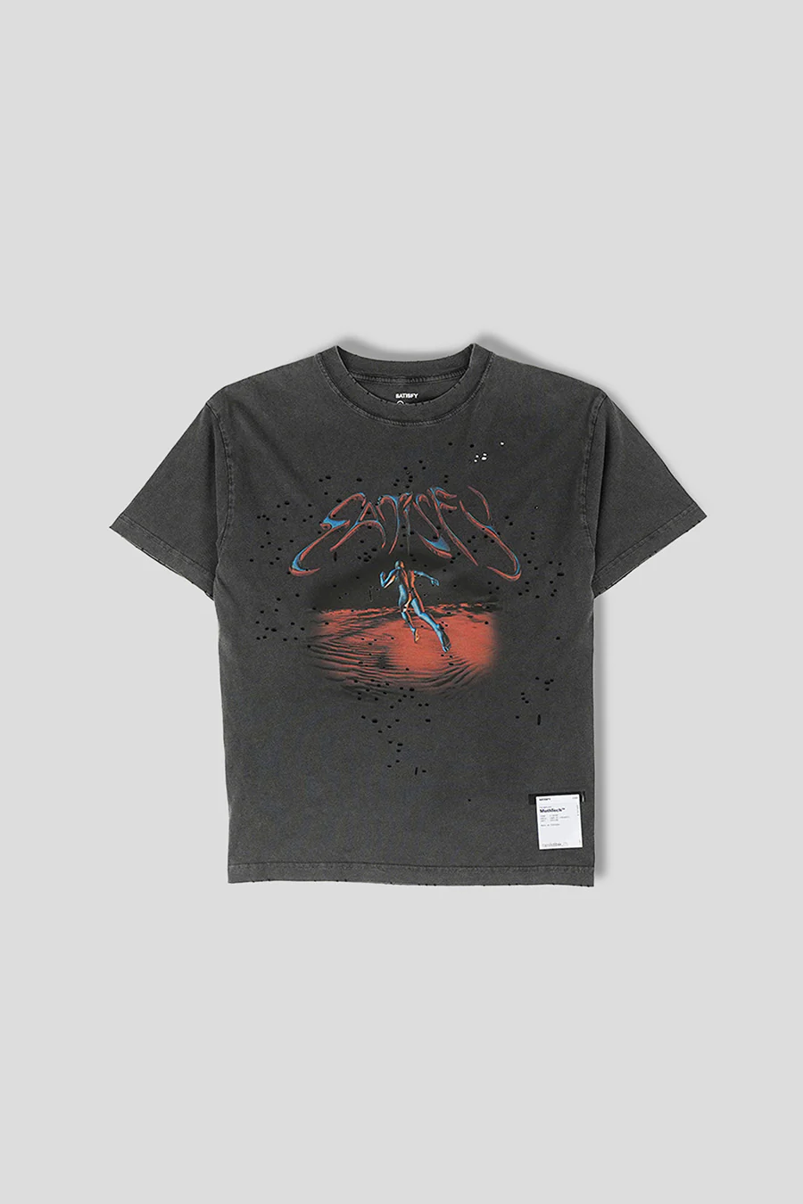 T-SHIRT MOTHTECH NOIR VIEILLI