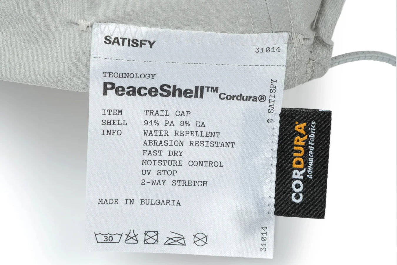 CASQUETTE PEACESHELL CORDURA TRAIL GRISE CLAIR - Image 2