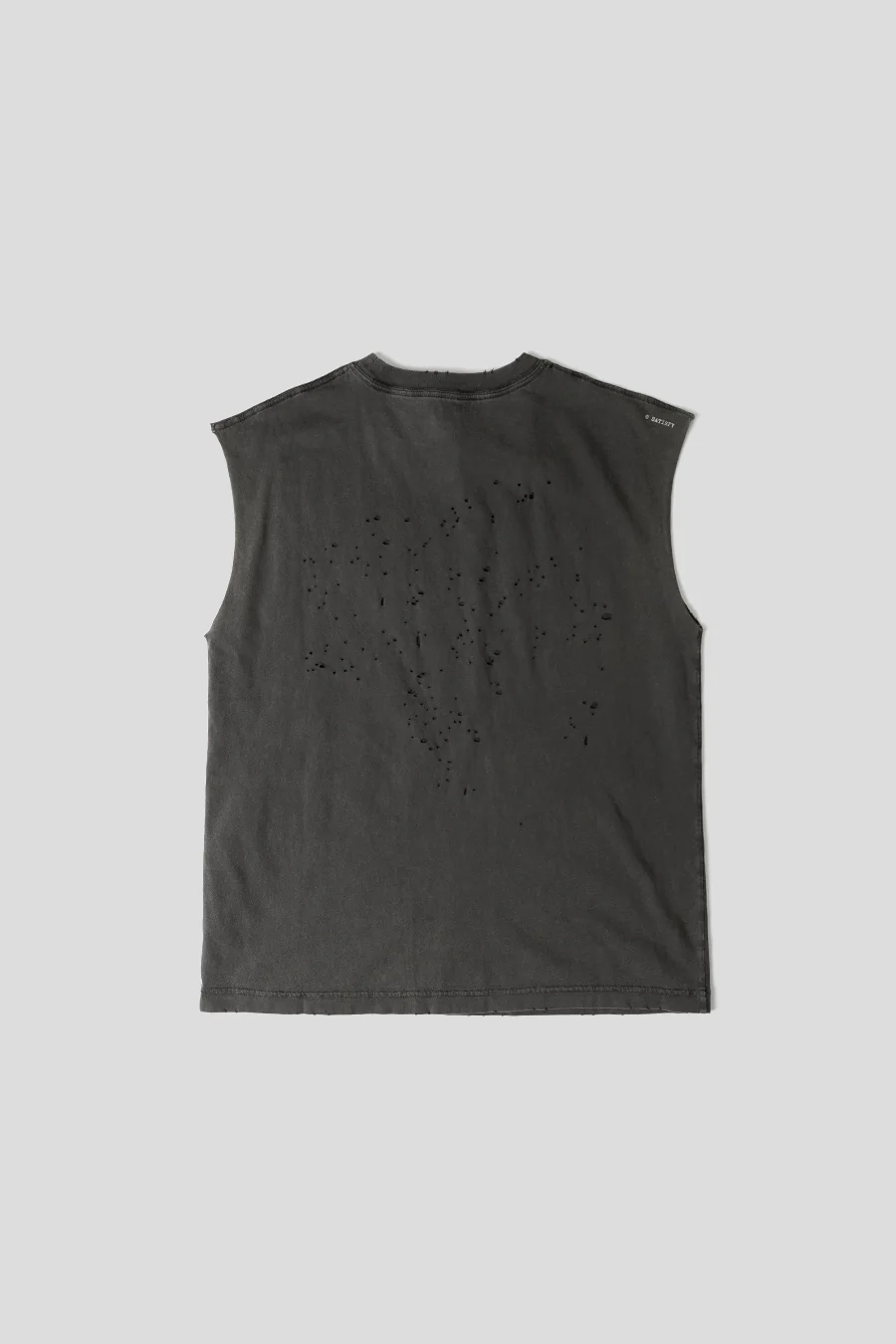 T-SHIRT SANS MANCHES MOTHTECH MUSCLE NOIR DÉLAVÉ - Image 4