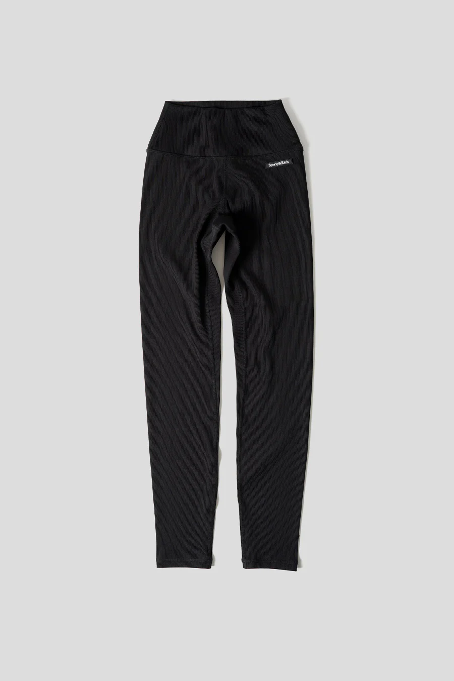 LEGGING RIBBED SERIF LOGO NOIR