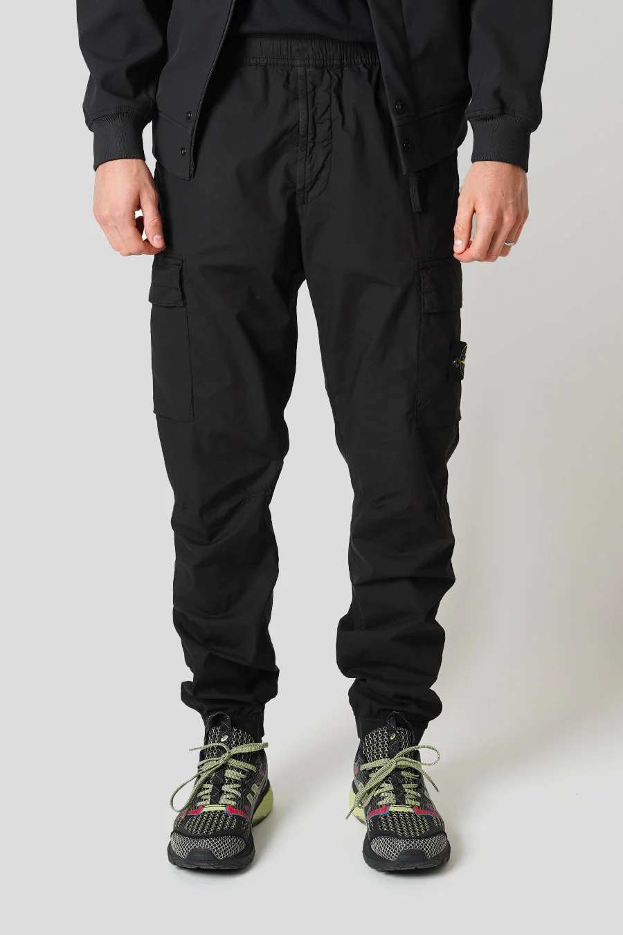 PANTALON CARGO EN COTON NOIR - Image 2