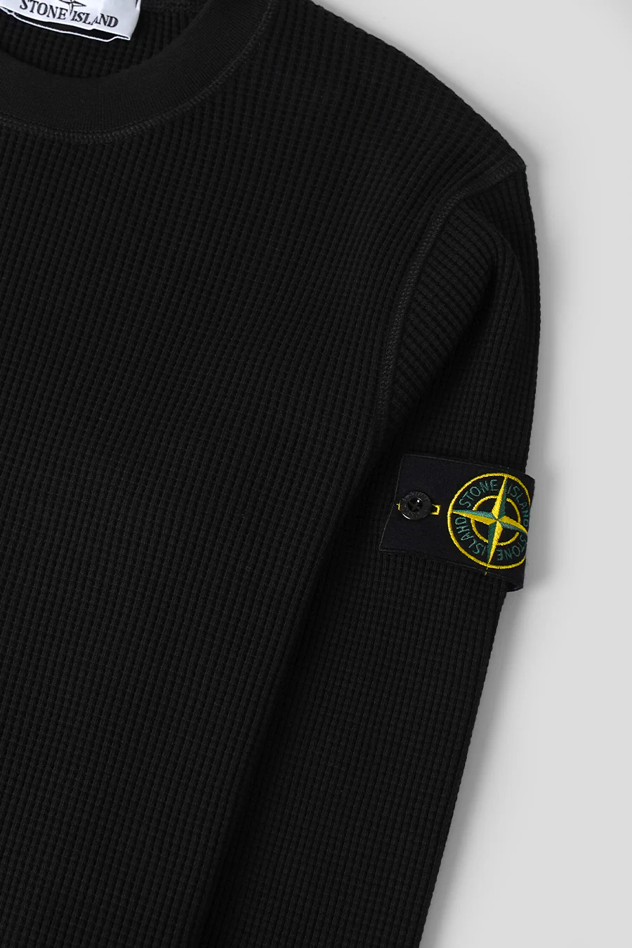 SWEATSHIRT GAUFRÉ NOIR - Image 2