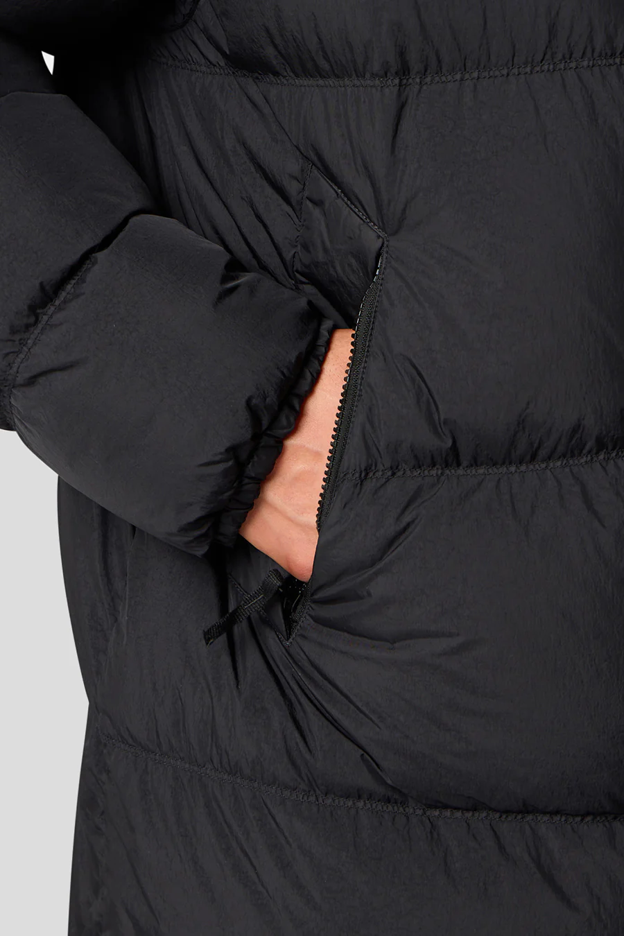 DOUDOUNE GARMENT DYED CRINKLE REP NY NOIR - Image 5