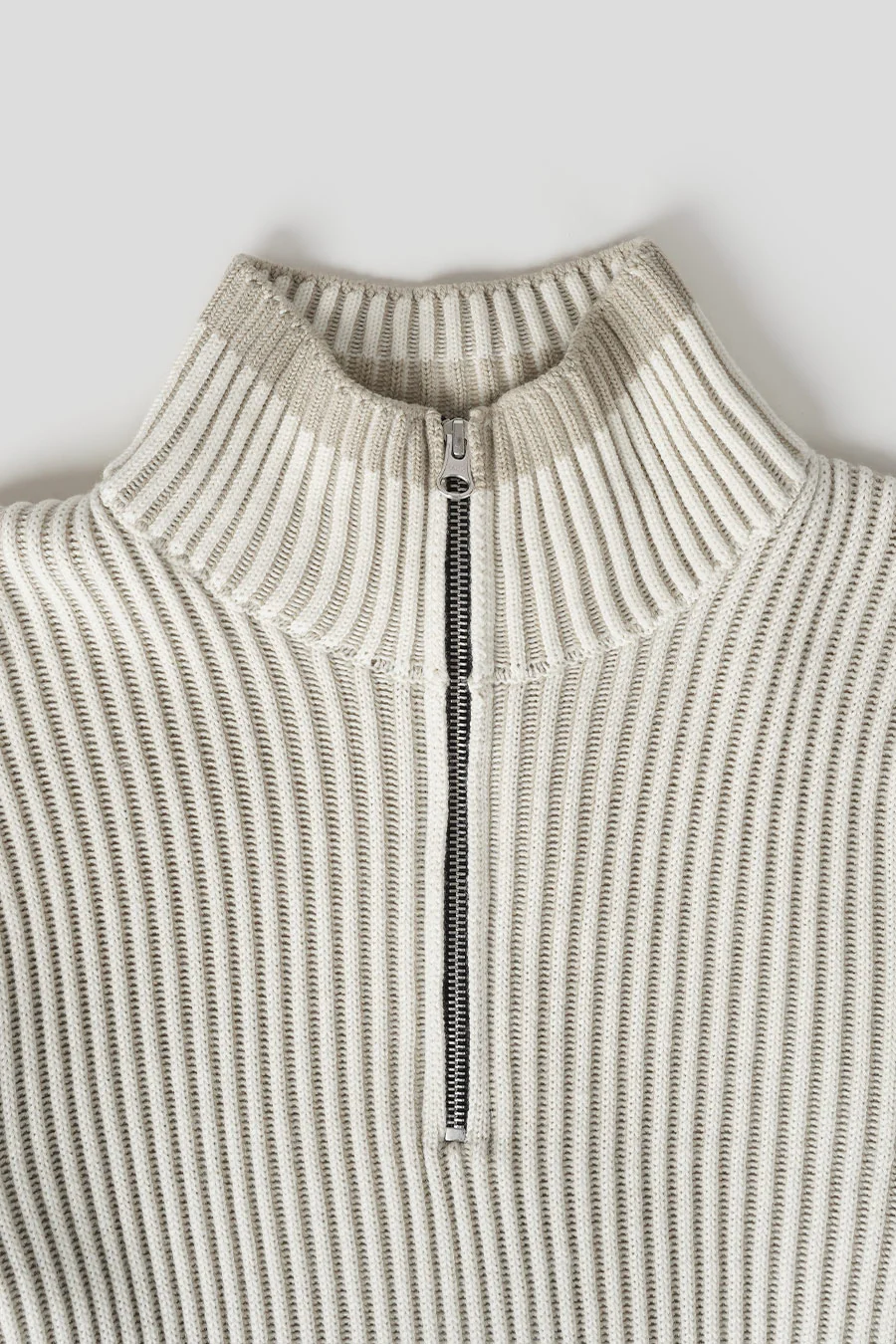 PULL MAILLE ZIPPÉ ÉCRU - Image 2
