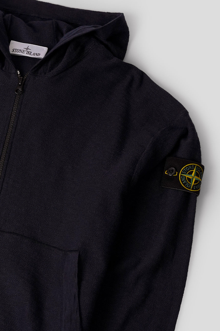 SWEATSHIRT ZIPPĂ Ă CAPUCHE BLEU MARINE - Image 2
