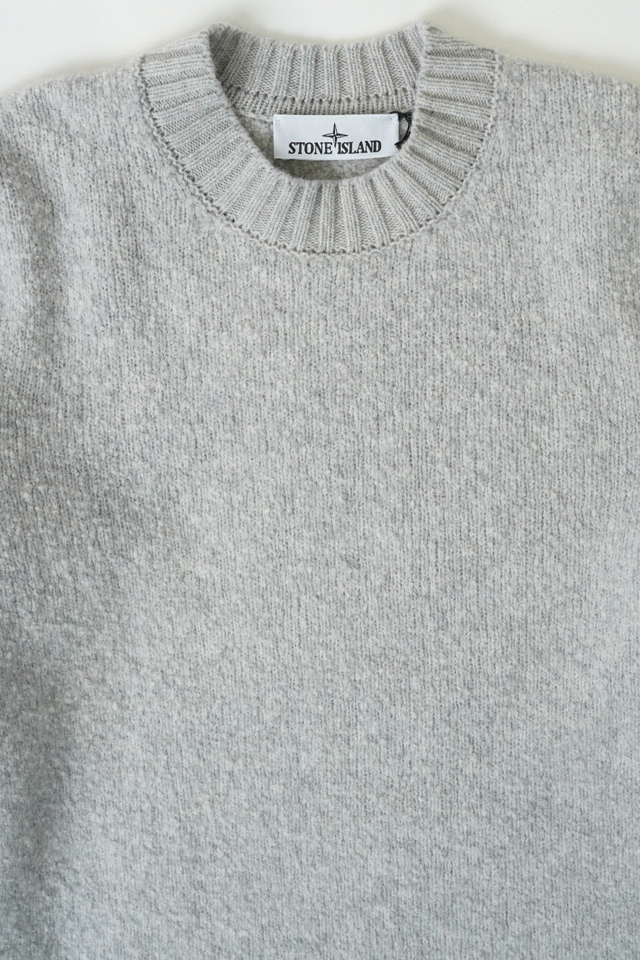 PULL EN MAILLE BROSSÉ GRIS POUDRÉ - Image 2