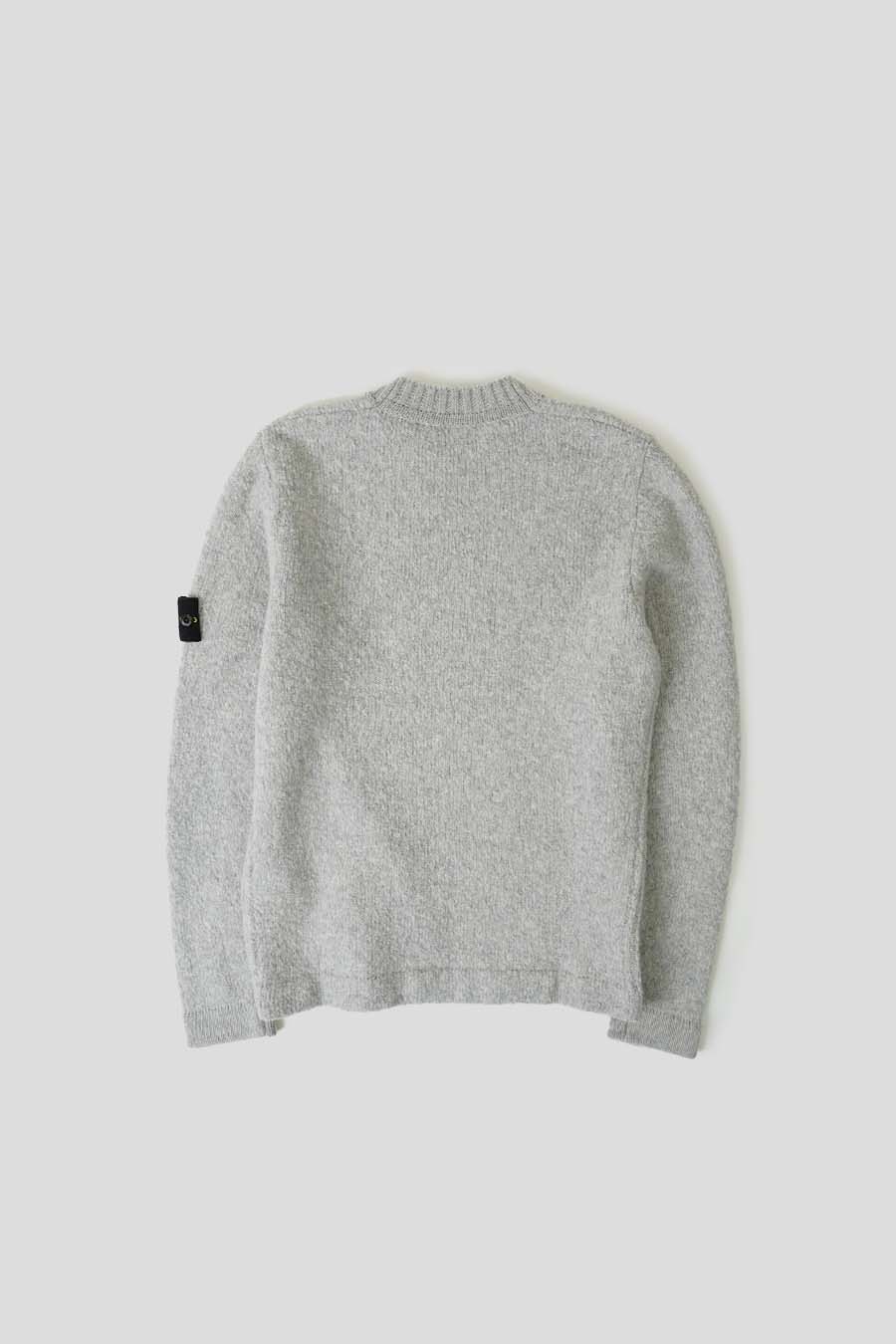 PULL EN MAILLE BROSSÉ GRIS POUDRÉ - Image 3