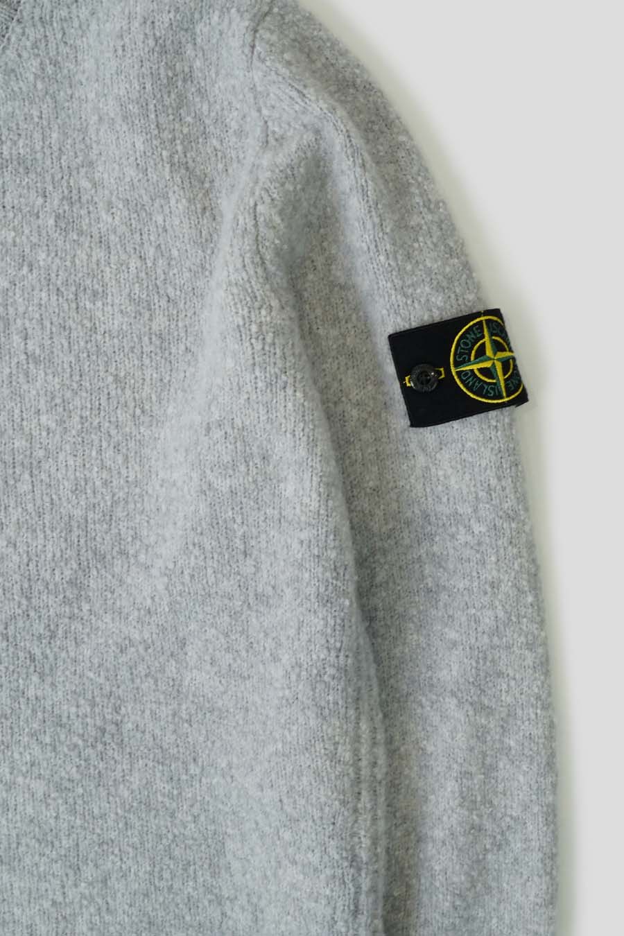PULL EN MAILLE BROSSÉ GRIS POUDRÉ - Image 4