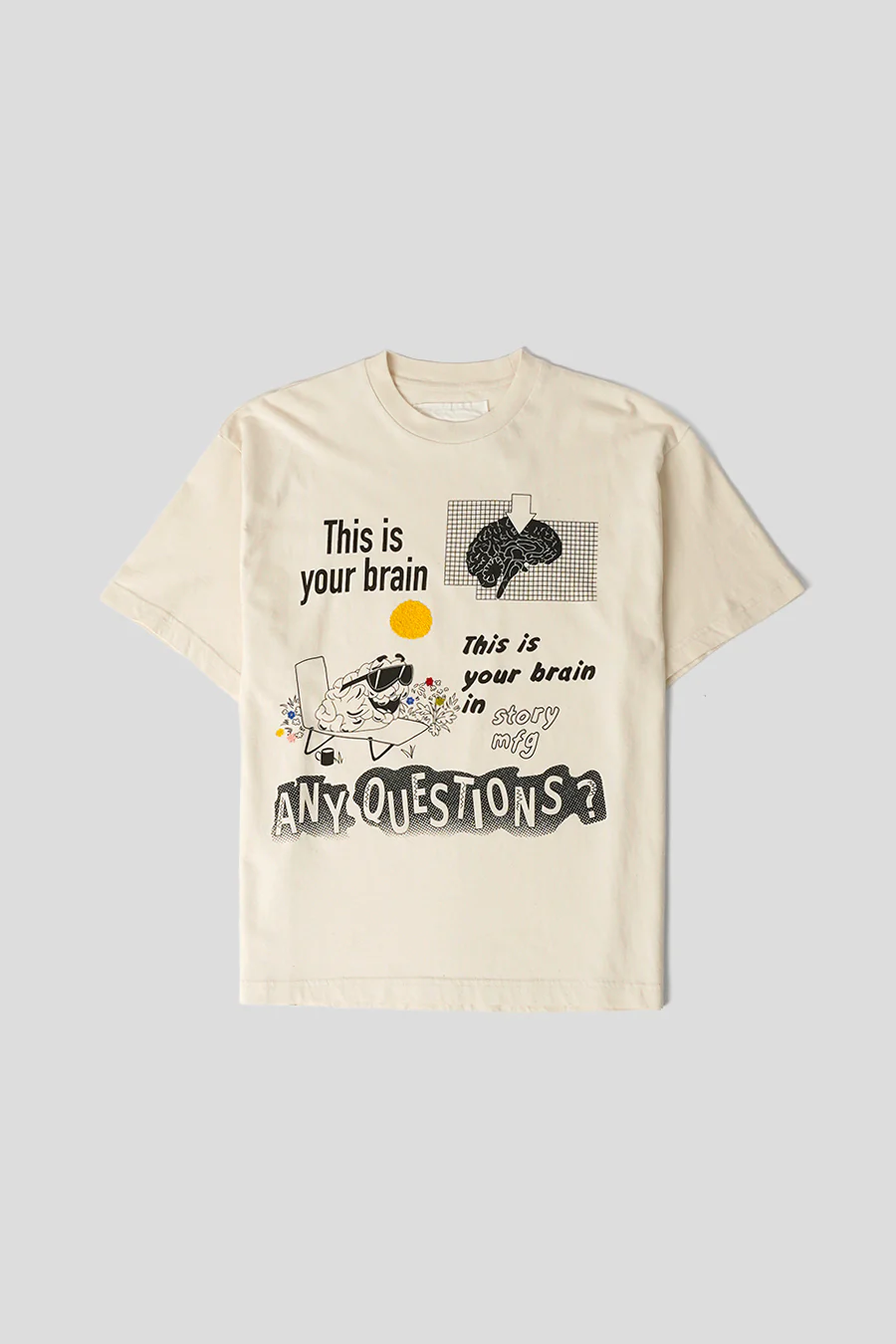 T-SHIRT GRATEFUL SS WISH YOU WERE HERE ÉCRU