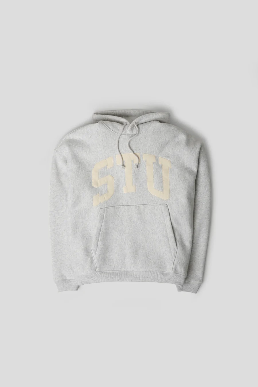 HOODIE STU LOGO GRIS CENDRE