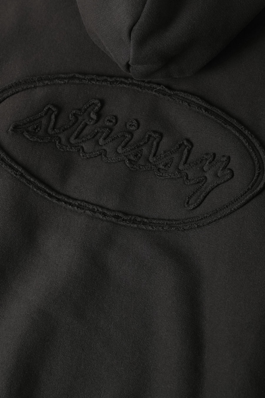 HOODIE ZIP CURSIVE APPLIQUE NOIR - Image 2